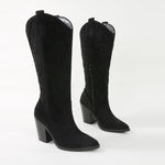 Arizona Western Mid-Calf Boots with Suede Finish