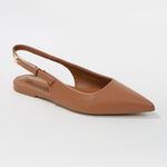Caitriona Smooth Faux Leather Slingback Flats