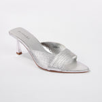 Cameo Metallic Mule Heels