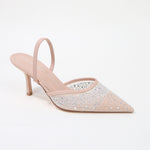 Cara Rhinestone Slingback Heels