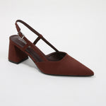 Carrington Suede Slingback Block Heel Pumps