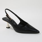 Cassandra 2 Polished Buckle Slingback Kitten Heels