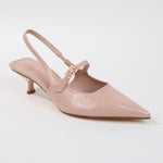 Corrie Slingback Kitten Heels with Buckled Strap