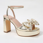 Delaney Bow Platform Block Heel Sandals
