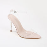 Evana Glossy Anke Strap Stiletto Heels
