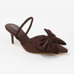 Julissa Suede Bow Slingback Stiletto Heel Pumps