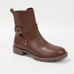 Parvin Moto Buckle Strap Ankle Boots