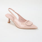 Promise Patent Slingback Heels with Buckle Accent
