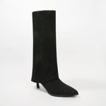 Treasure Fold-Over Suede Knee High Boots
