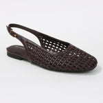 Vesna Woven Pointed Toe Slingback Flats