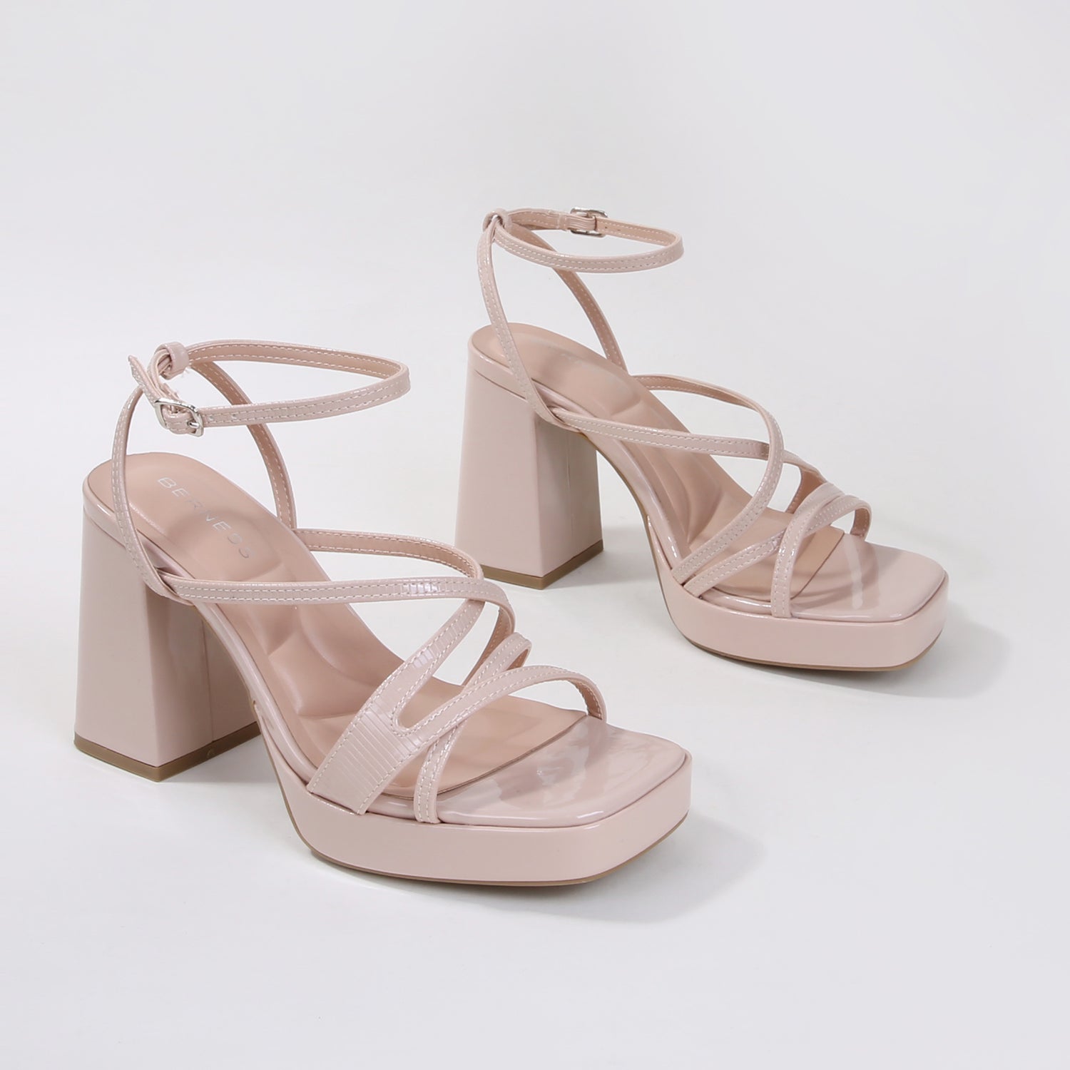 Adore Crisscross Straps Platform Block Heels