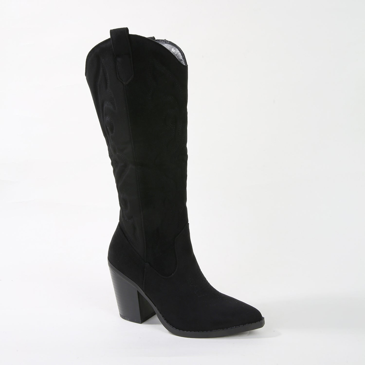 Arizona Western Mid-Calf Boots with Suede Finish