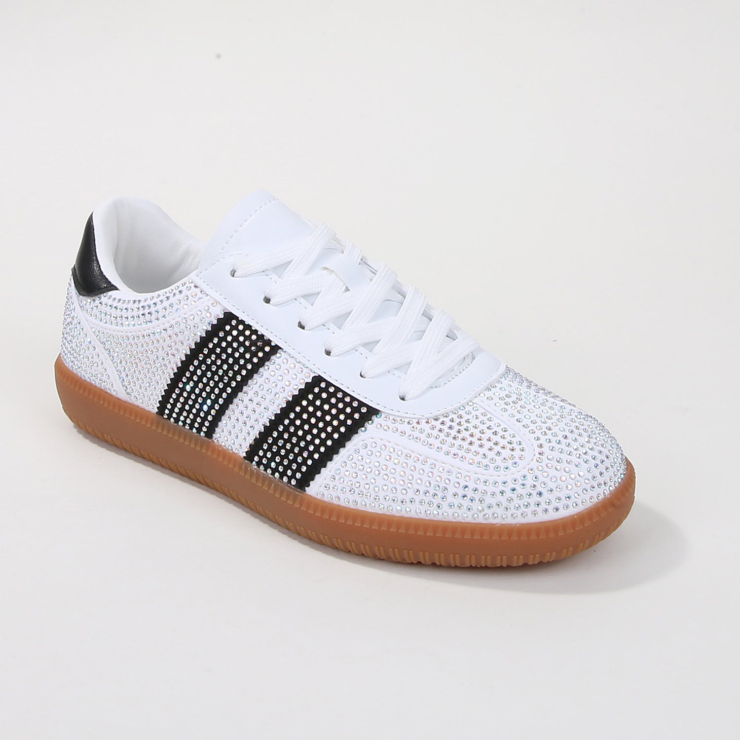 Lennon Rhinestone Classic Strip Sneakers