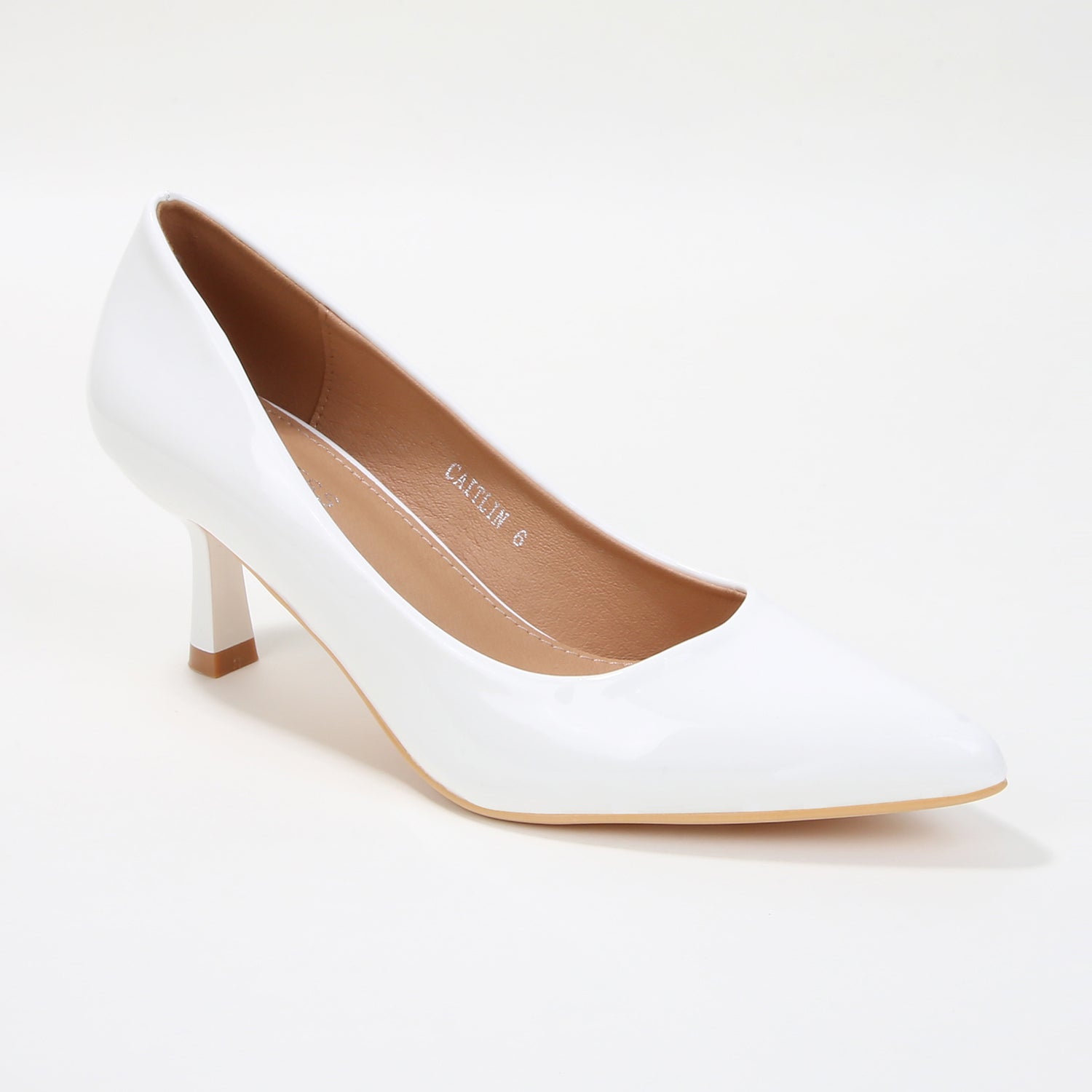 Caitlin Classic Patent Kitten Heel Pumps