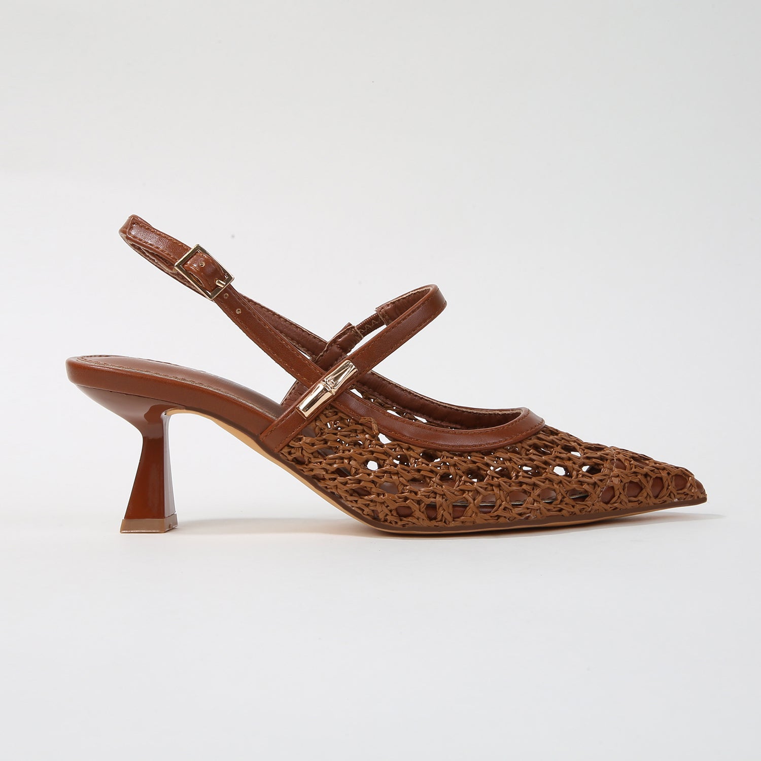 Calloway Woven Mesh Slingback Heels