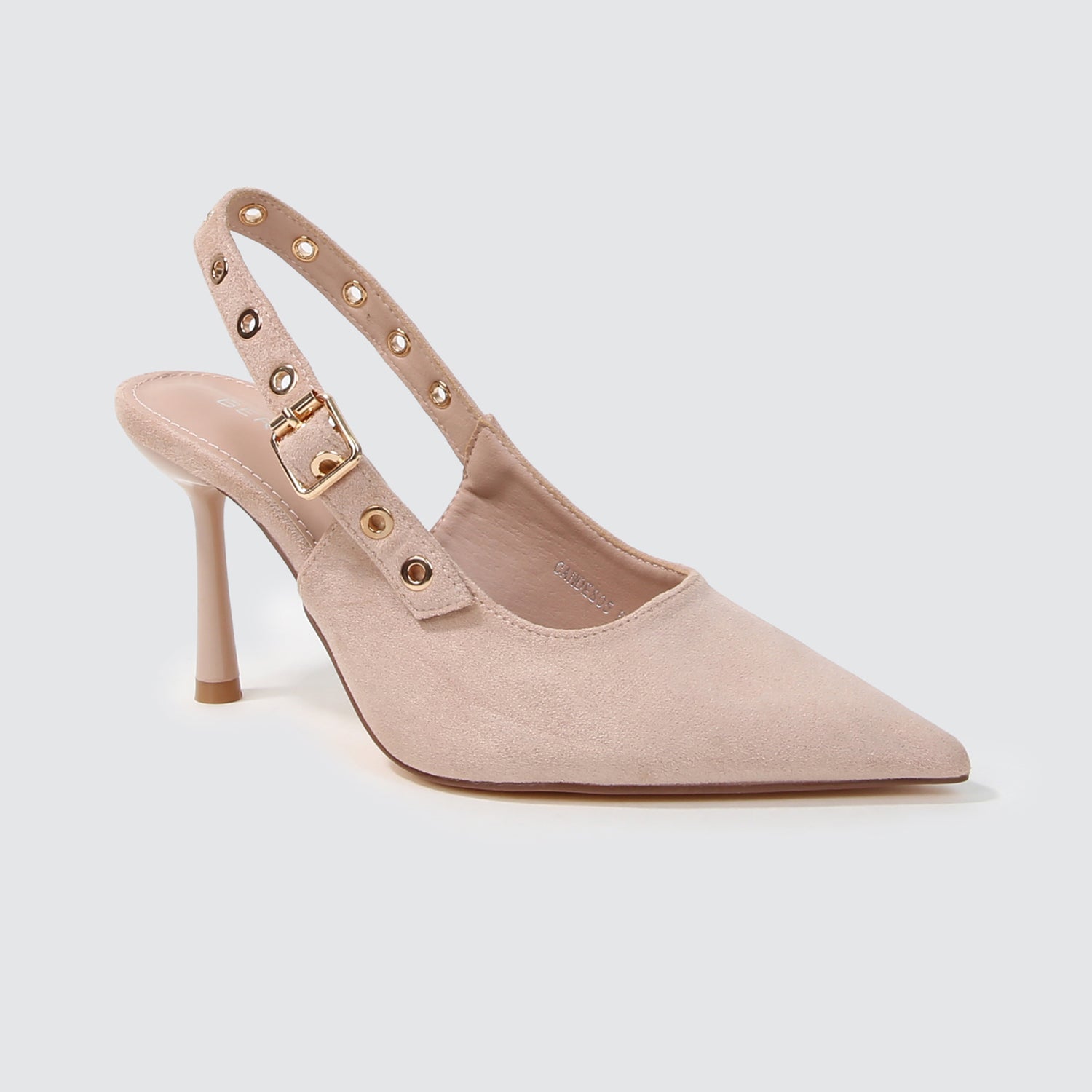 Candes Faux Suede Slingback Stiletto Heels