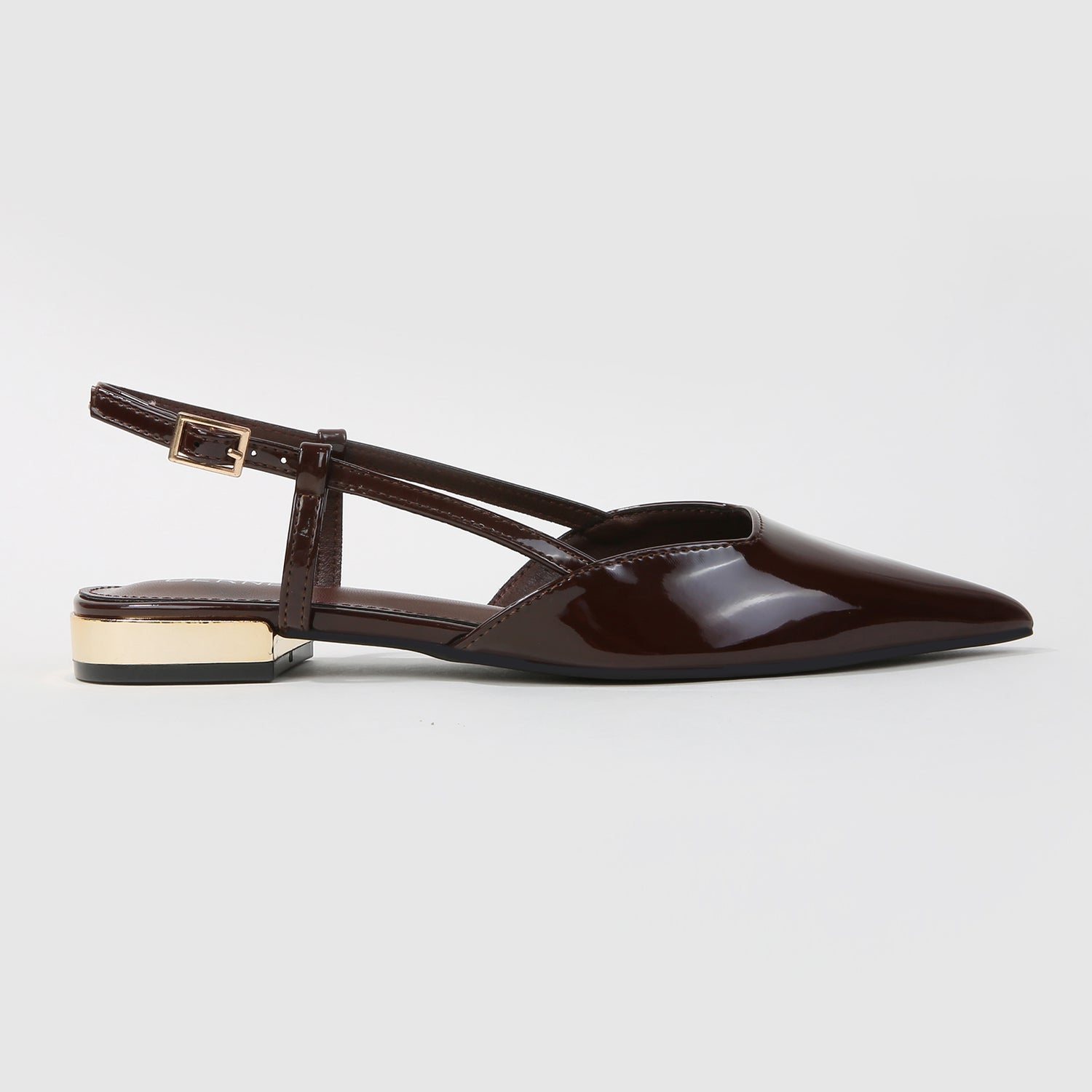 Cass Patent Slingback Flats