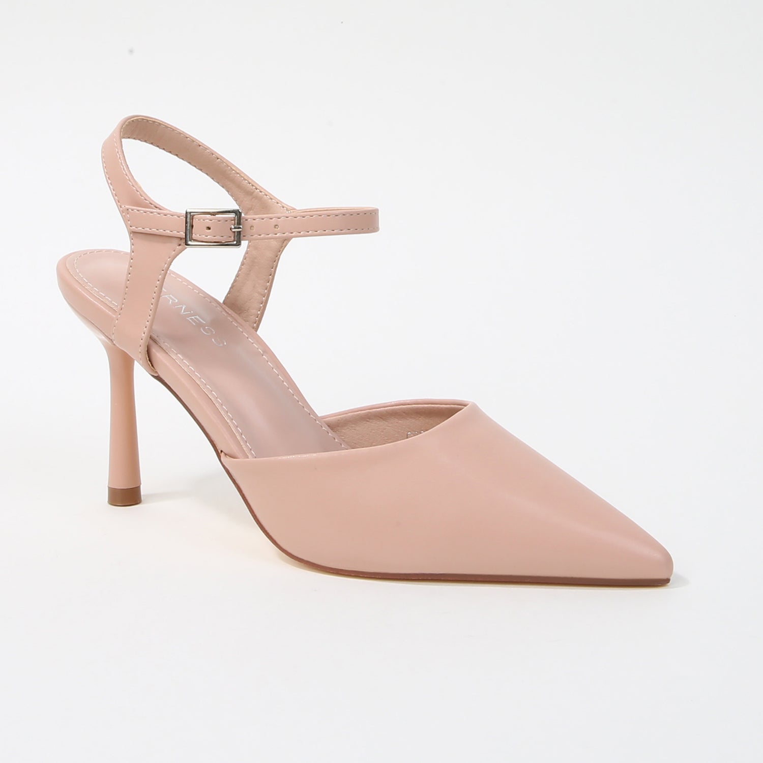 Cesia02 Faux Leather Ankle Strap Stiletto Heels