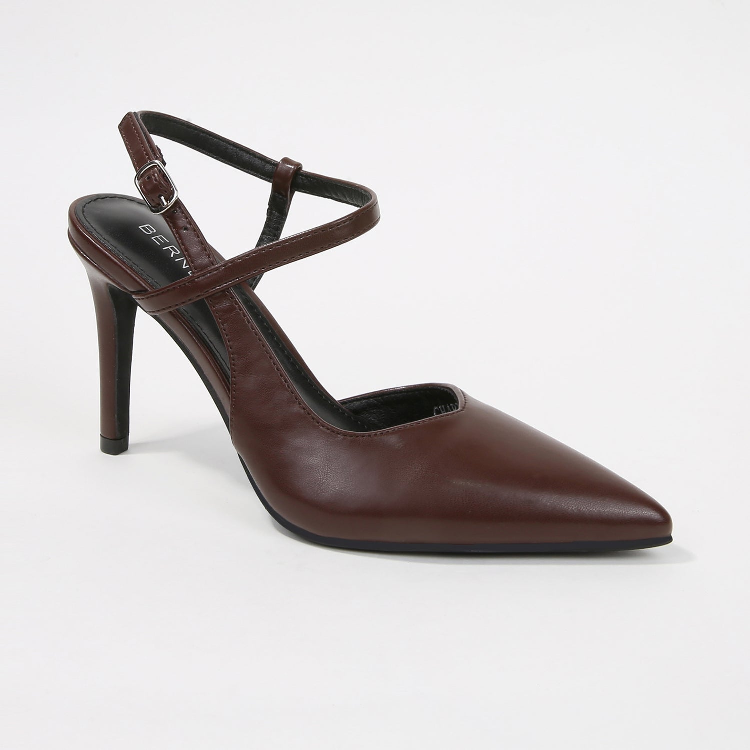 Charise Vegan Leather Cross-Strap Stiletto Heels