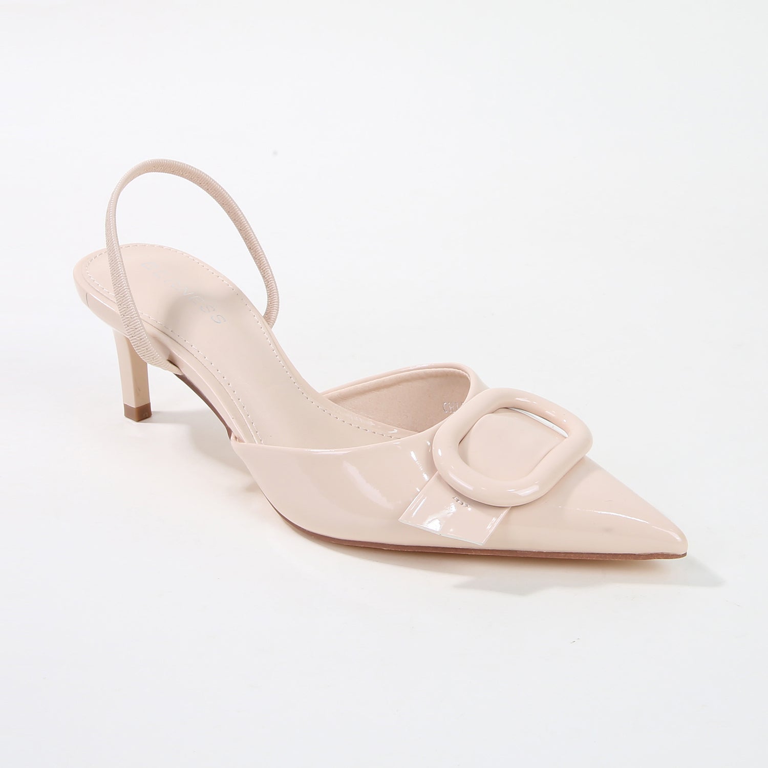 Chiara Statement Buckle Pointed Slingback Heel Pump