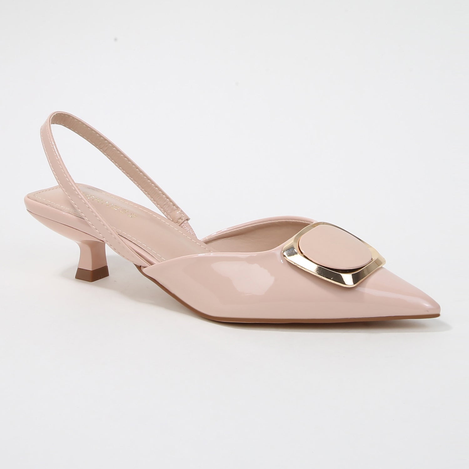 Copeland Geometric Ornament Pointed Toe Slingback Pump Heels