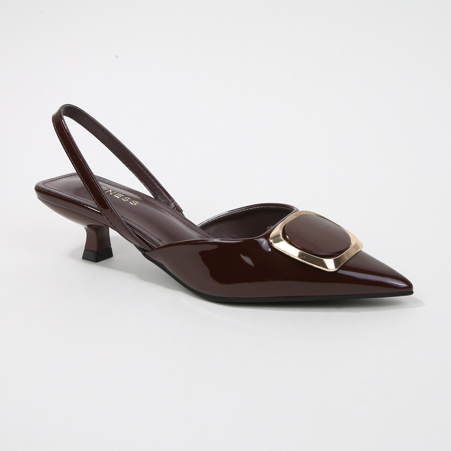 Copeland Geometric Ornament Pointed Toe Slingback Pump Heels