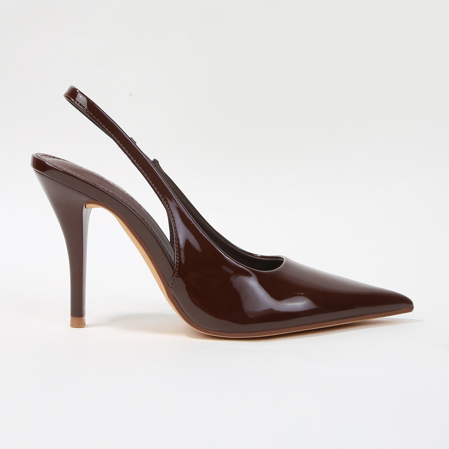 Crescentia Patent Slingback Stiletto Pumps