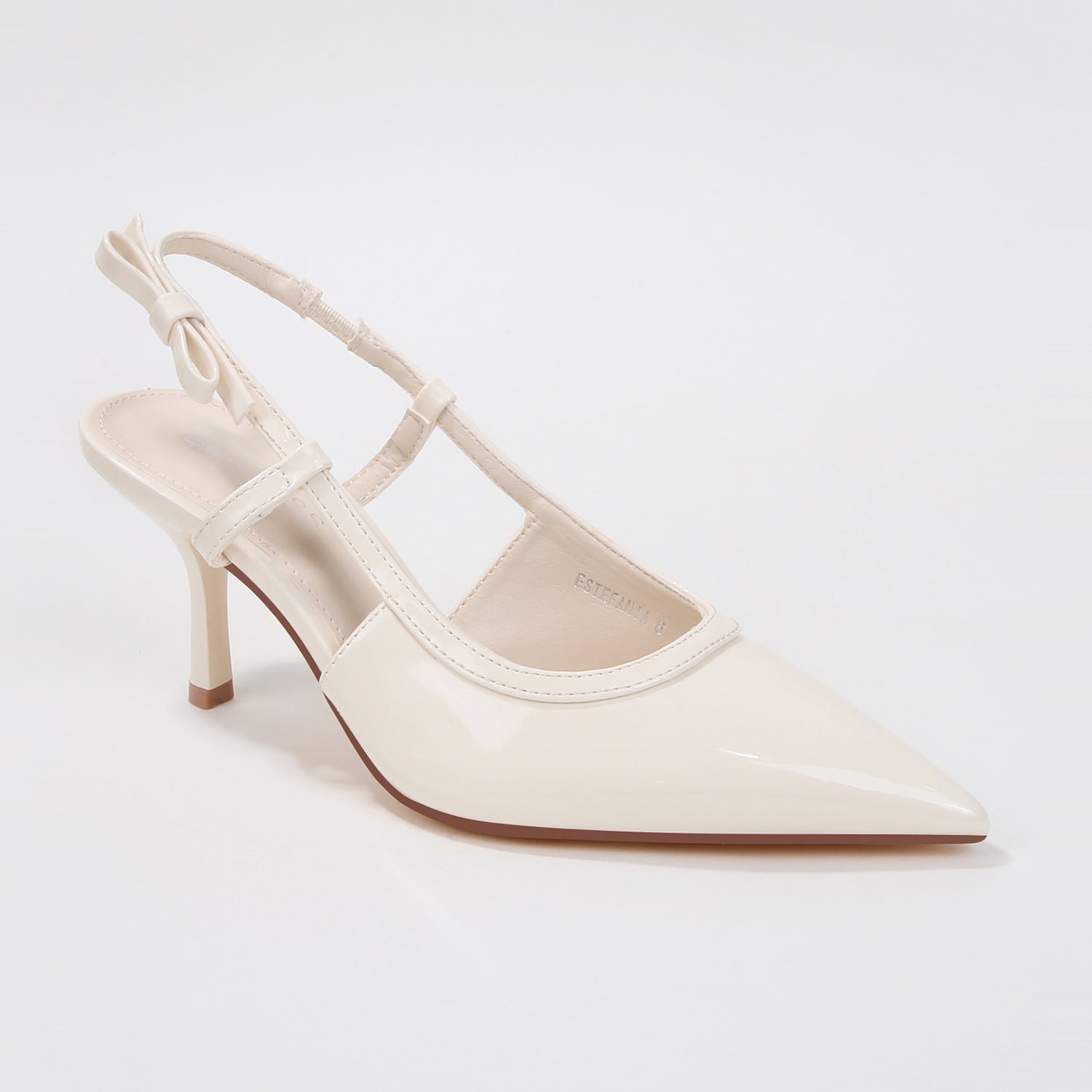 Estefania Slingback Kitten Heels with Bow Accent