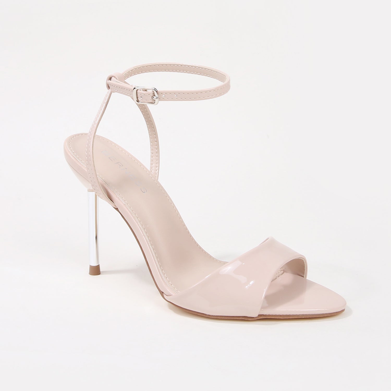 Evana Glossy Ankle Strap Stiletto Heels