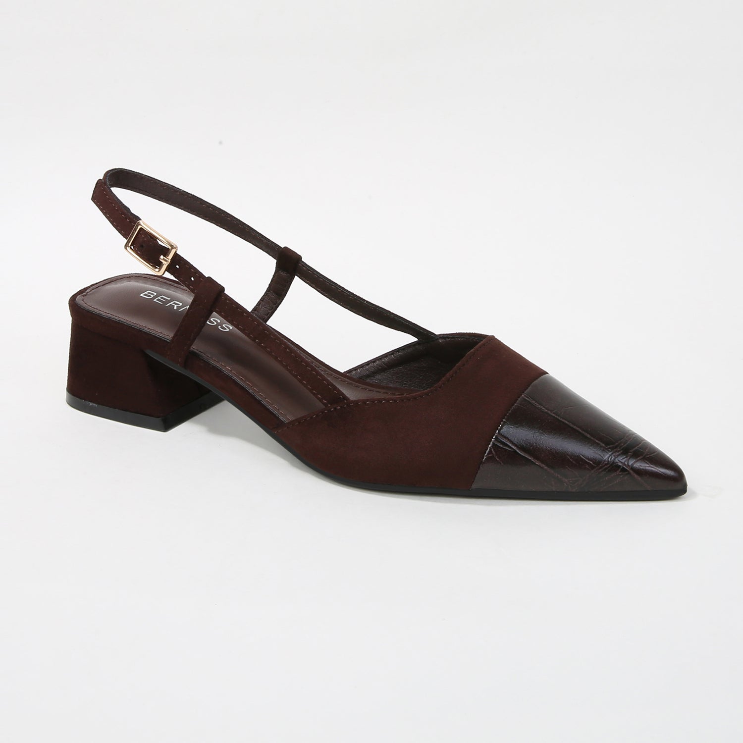 Fay Two-Tone Pointed Toe Slingback Heels