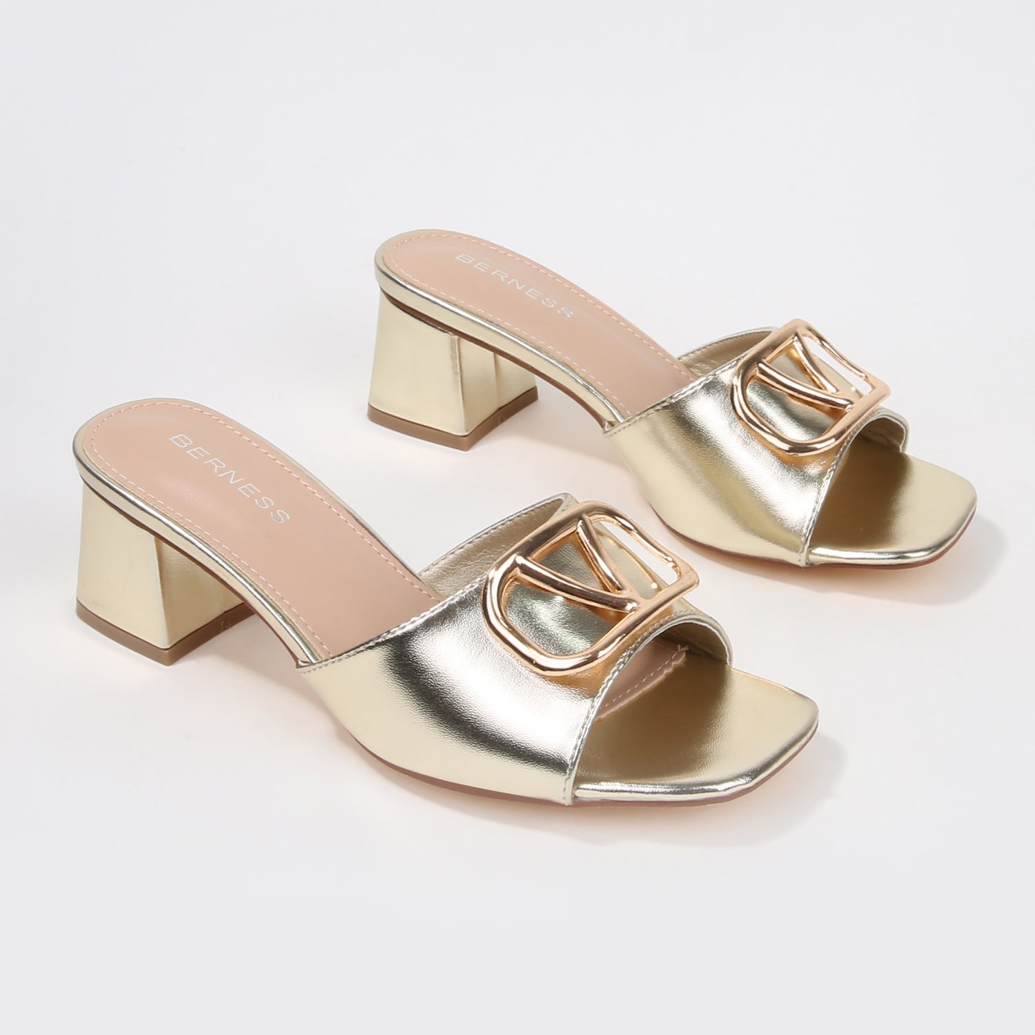 Giada Patent Block Heel Mules