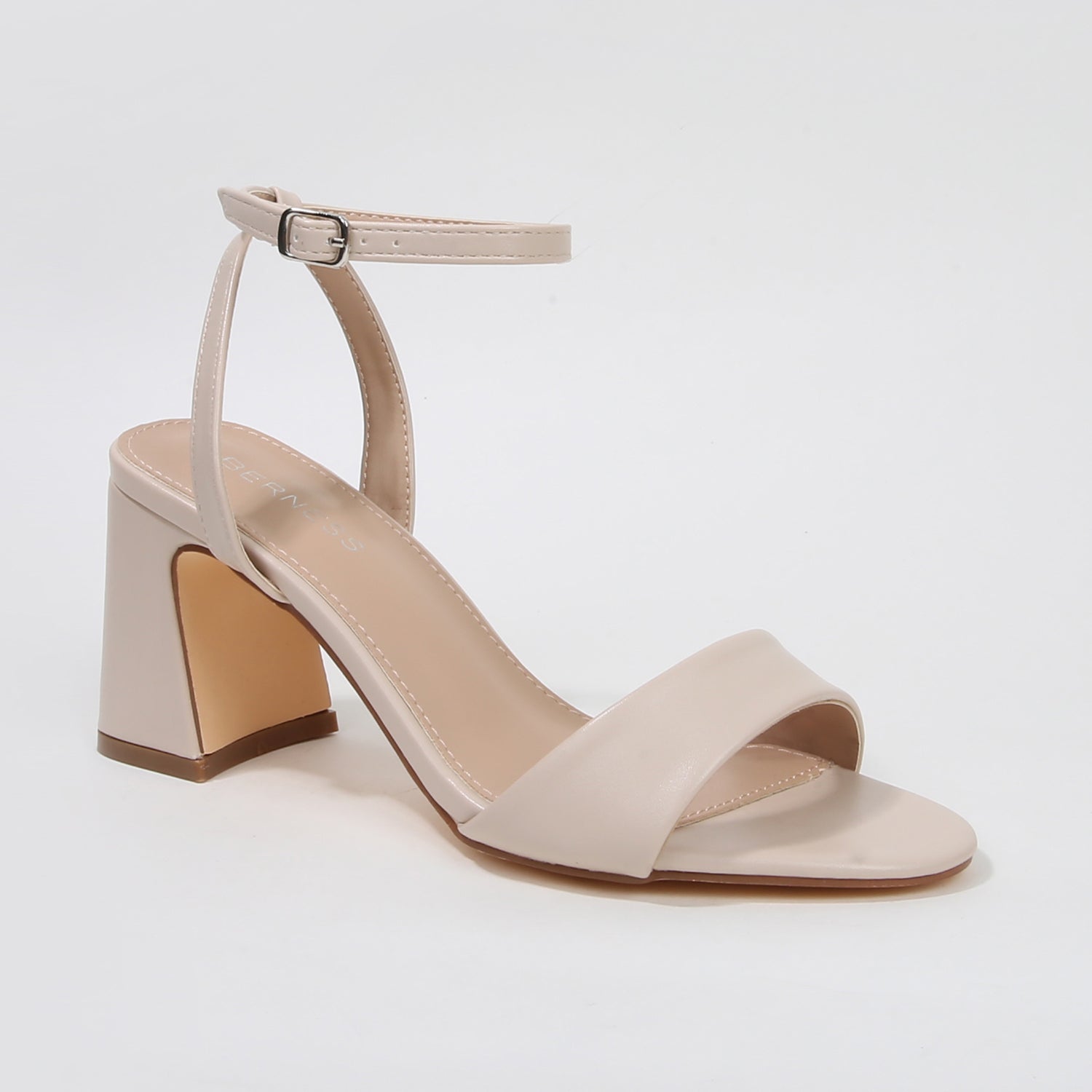 Hania Wide Front Strap Block Heel Sandals