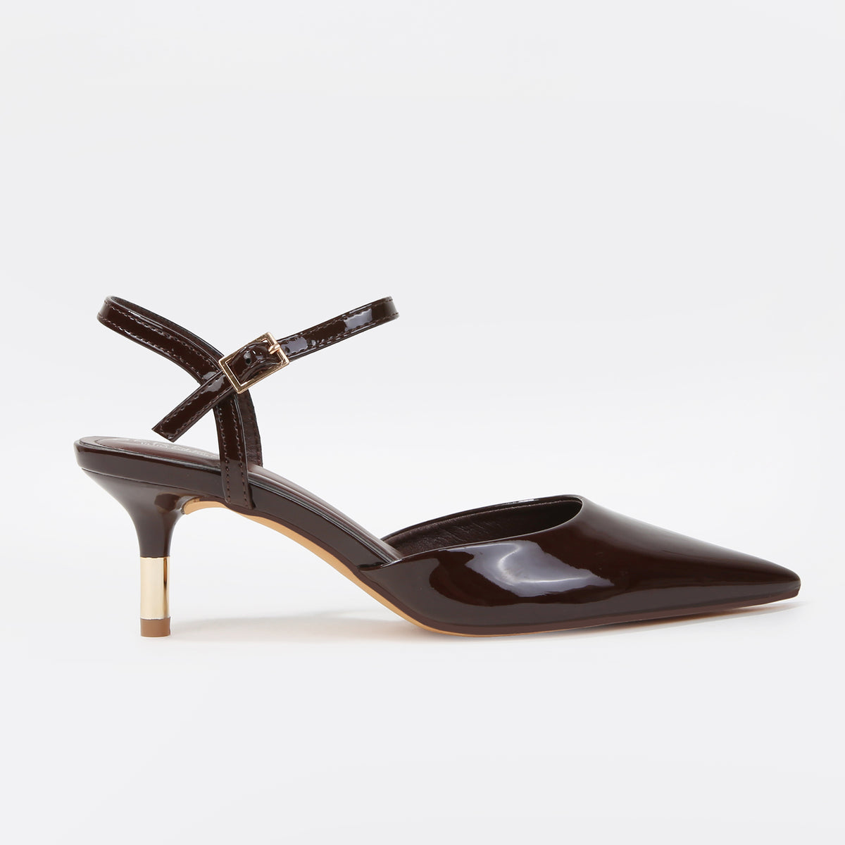 Hee Patent Point Toe Kitten Heel Pumps