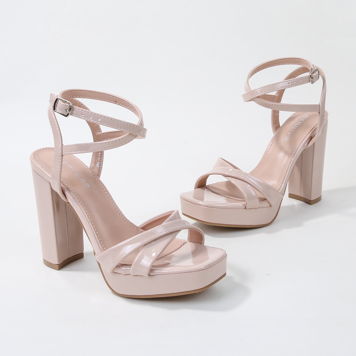 Hope Crisscross Straps Platform Block Heel Sandals