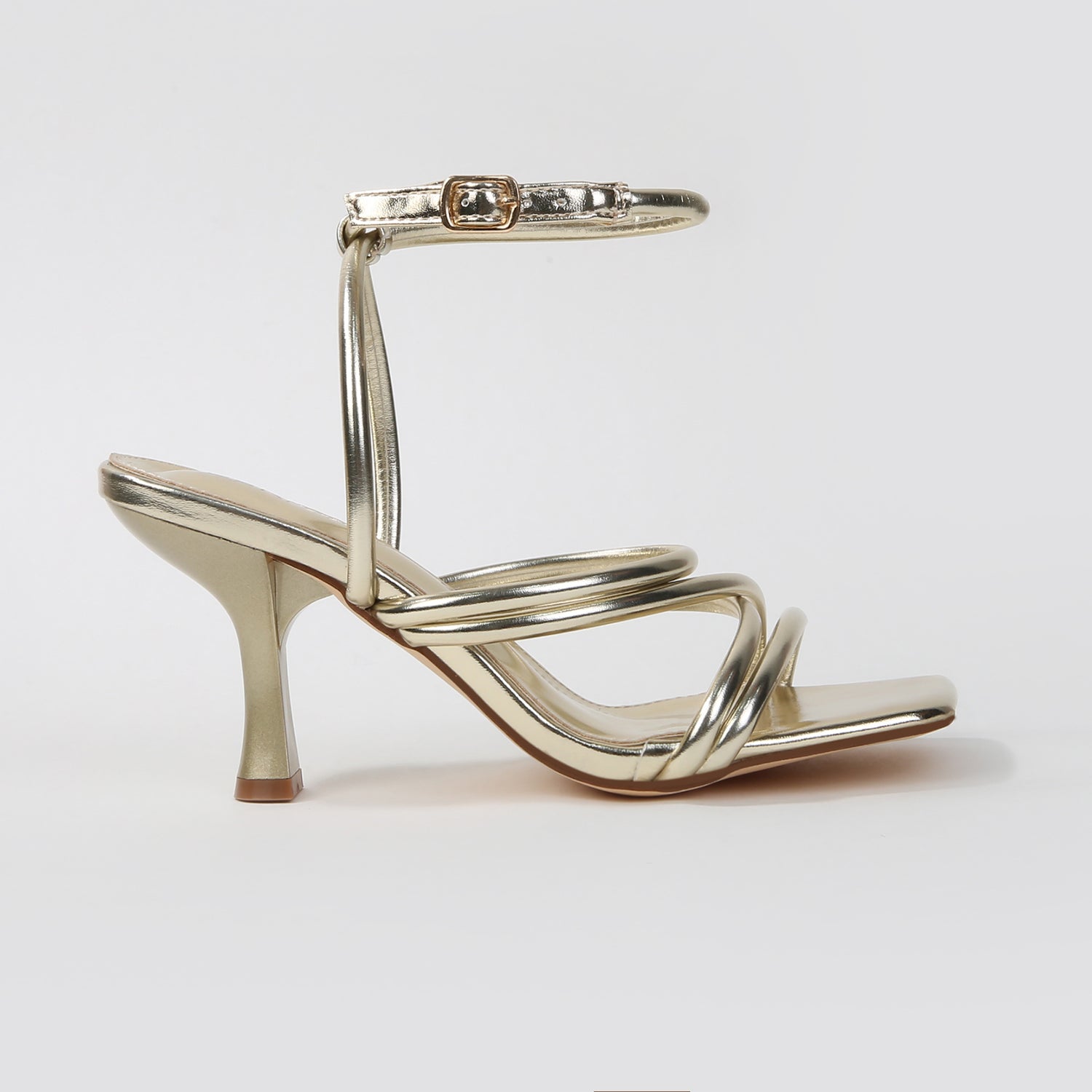 Jamie Multi-Strap Ankle Strap Heeled Sandals