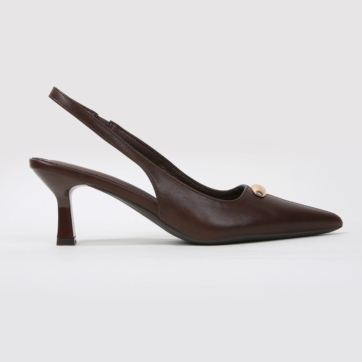 Makenna Metallic Accent Slingback Heels