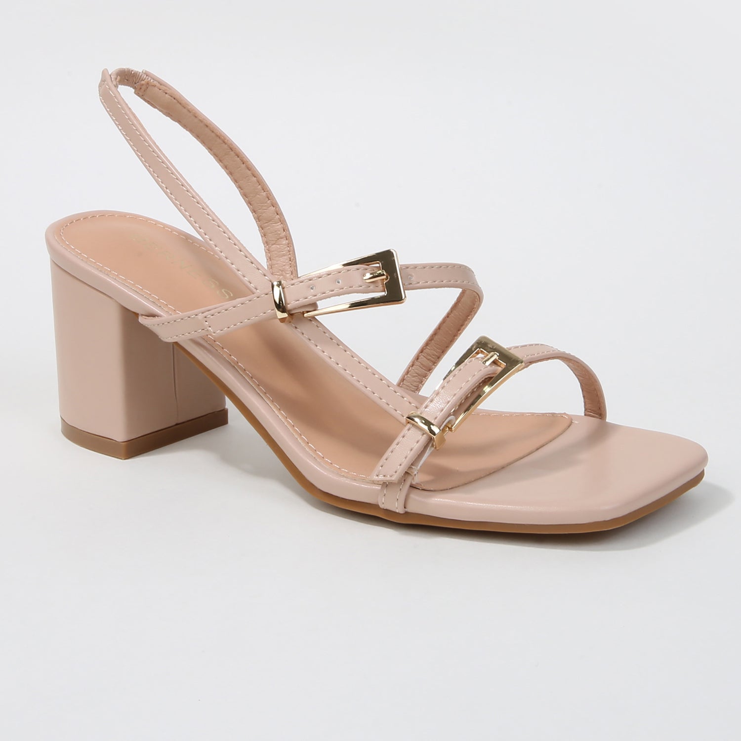 Maren Buckle Strap Block Heel Sandals