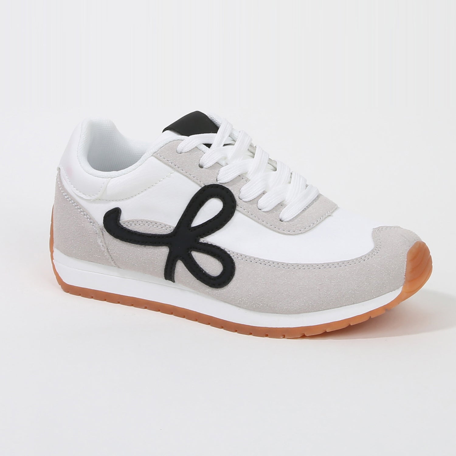 Siomne Retro Contrast Lace-Up Sneakers