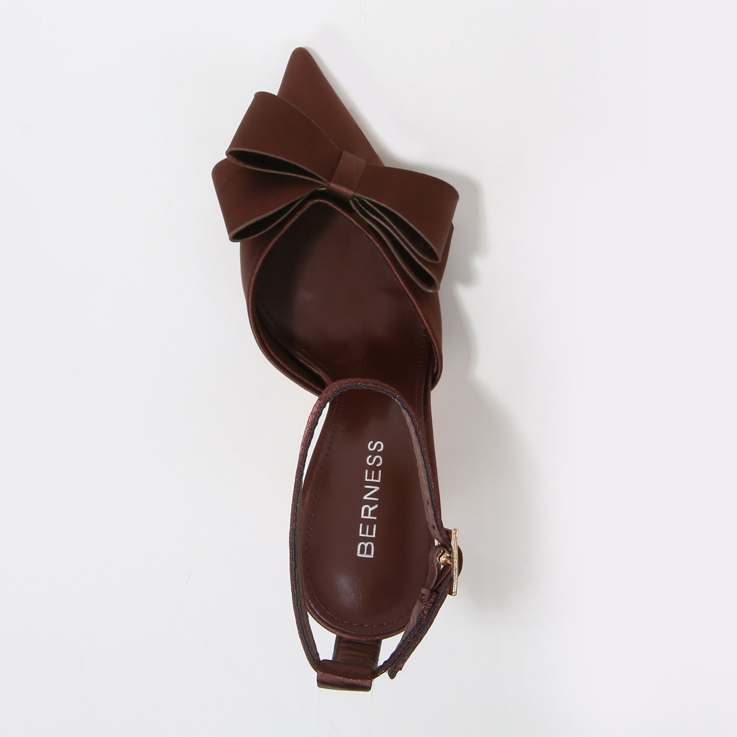 Tulip Satin Bow Pointed Toe Stiletto Heels