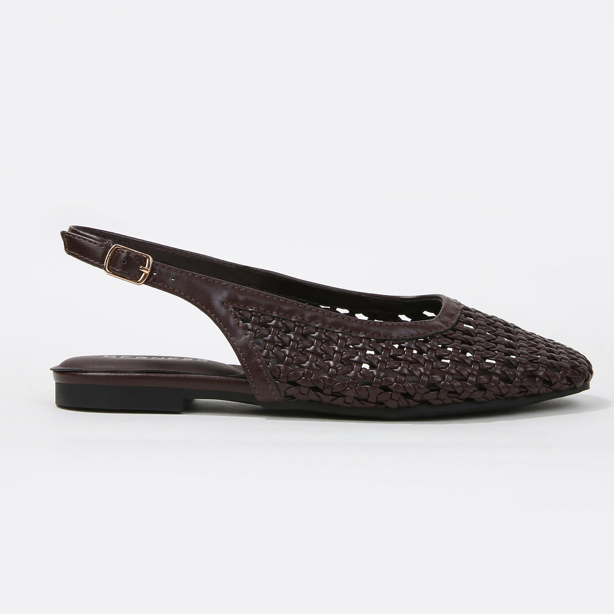 Vesna Woven Pointed Toe Slingback Flats